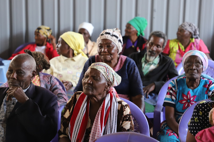 Elderly persons at Glory Outreach Assembly in Kahawa Wendani, Ruiru.