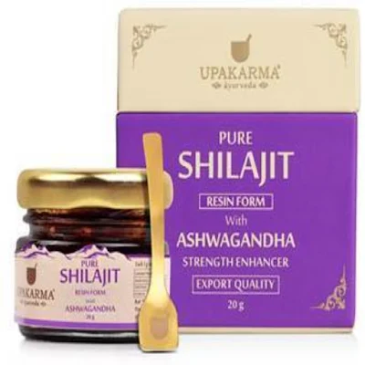 Upakarma Ayurveda Pure Shilajit Resin Form With Ashwagandha 20gm