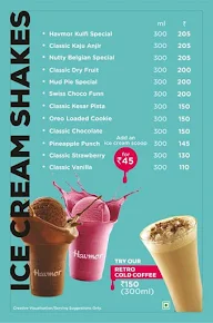 Havmor Ice Cream menu 1