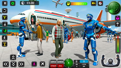 Screenshot Robot Pilot Airplane Games 3D