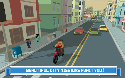 Moto Rider 3D: Blocky City 17 (Mod Money)