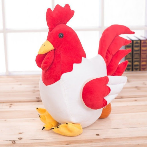Title 1, Home Cute Big Rooster Shape Plush Toy Pillow. A...