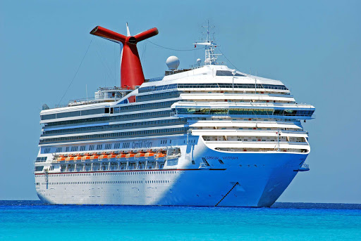 The 2,758-passenger Carnival Victory in port.