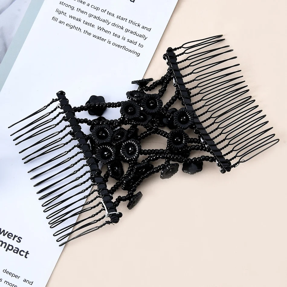 Veelzijdige eenvoudige dubbele rij haarkam voor moeiteloos stylen en fixeren van je haar, ideaal voor dagelijks gebruik en diverse kapsels.
