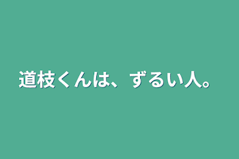 道枝くんは、ずるい人。