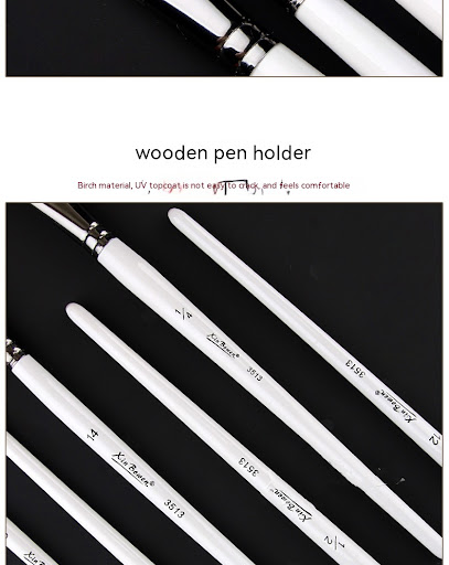 Title 5, Full Set Nylon Hair Brush for Watercolor and Ac...