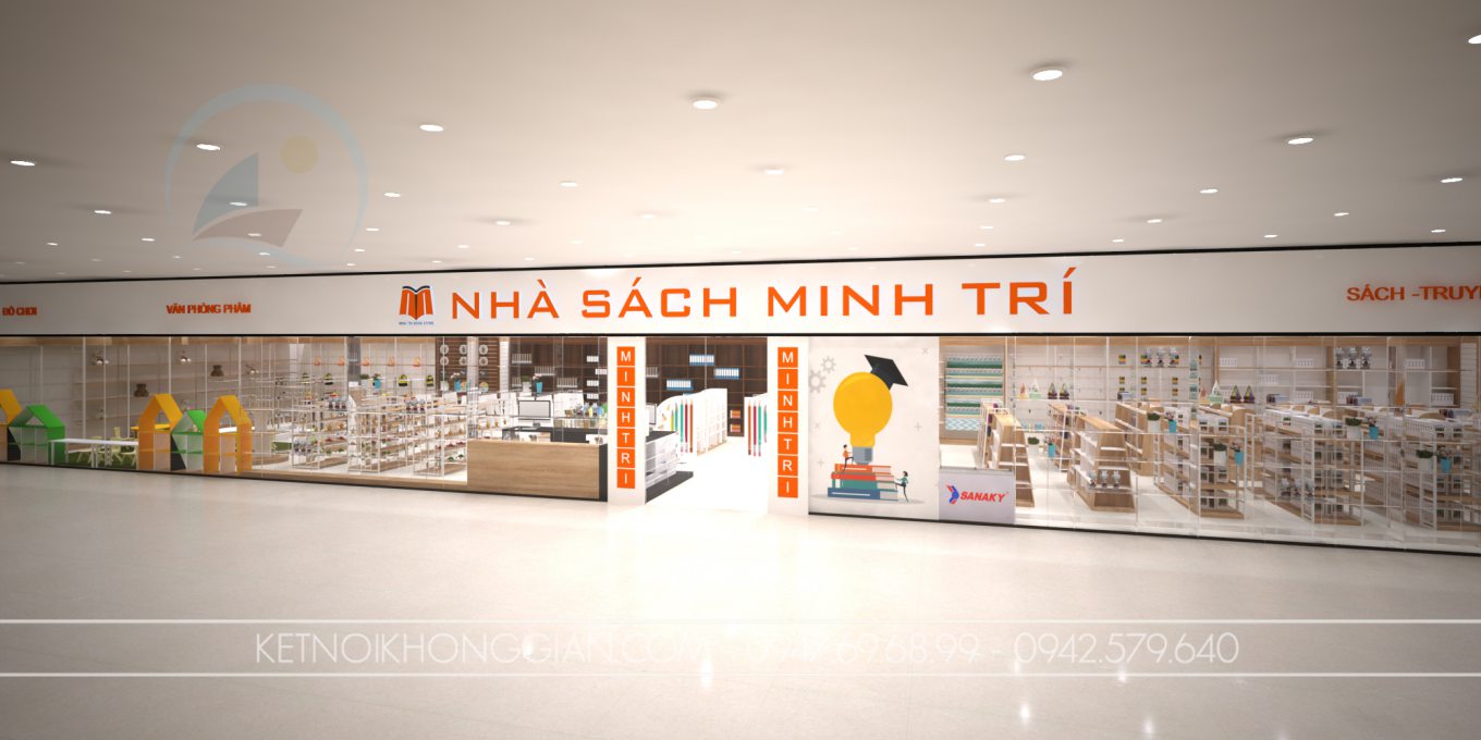 thiết kế nhà sách đẹp