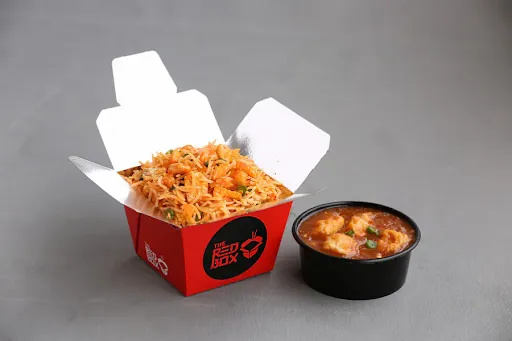 Chicken Thai Fried Rice & Chilli Garlic Chicken [Little Red Box]