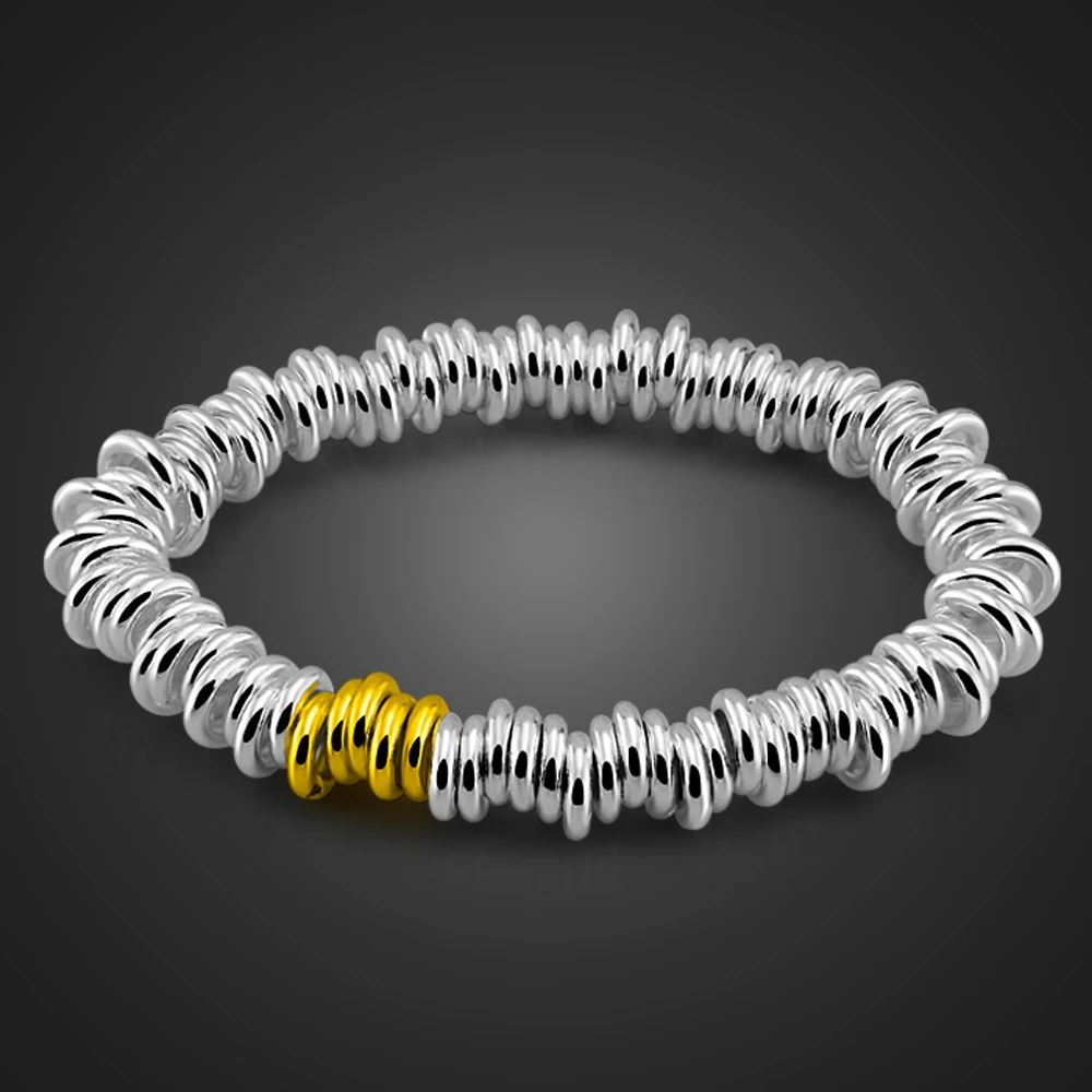 Title 2, Zilver vergulde damesarmband met honderd cirkel...