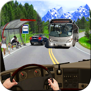 Mega Coach Bus Parking: Driving schoolbus drive  Icon