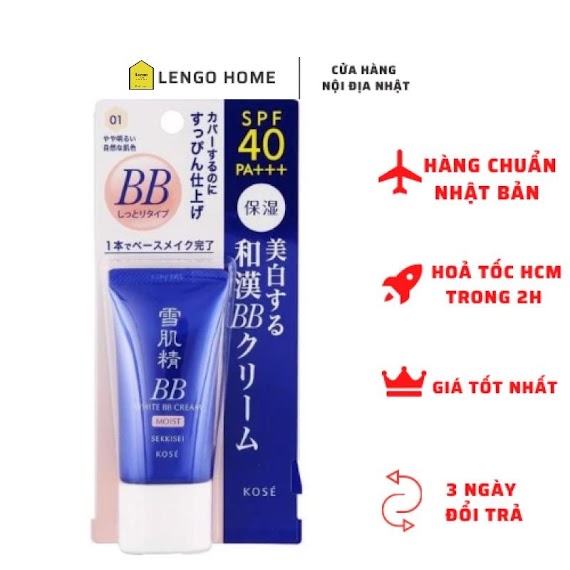 Kem Trang Điểm Bb Kose Sekkisei White Cream 6 In 1 Nhật Tuýp 30G