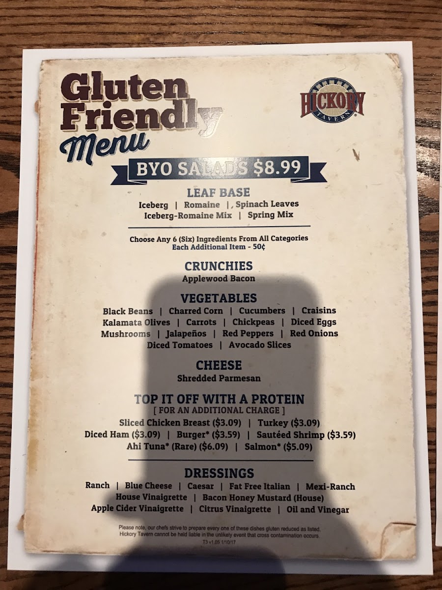 Gluten-Free at Hickory Tavern