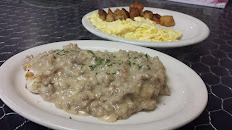 Biscuits with Sausage Gravy & 2 Eggs