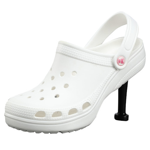 Title 3, Womens high heeled slippers with holes for bre...