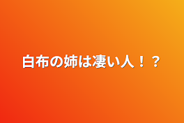 白布の姉は凄い人！？