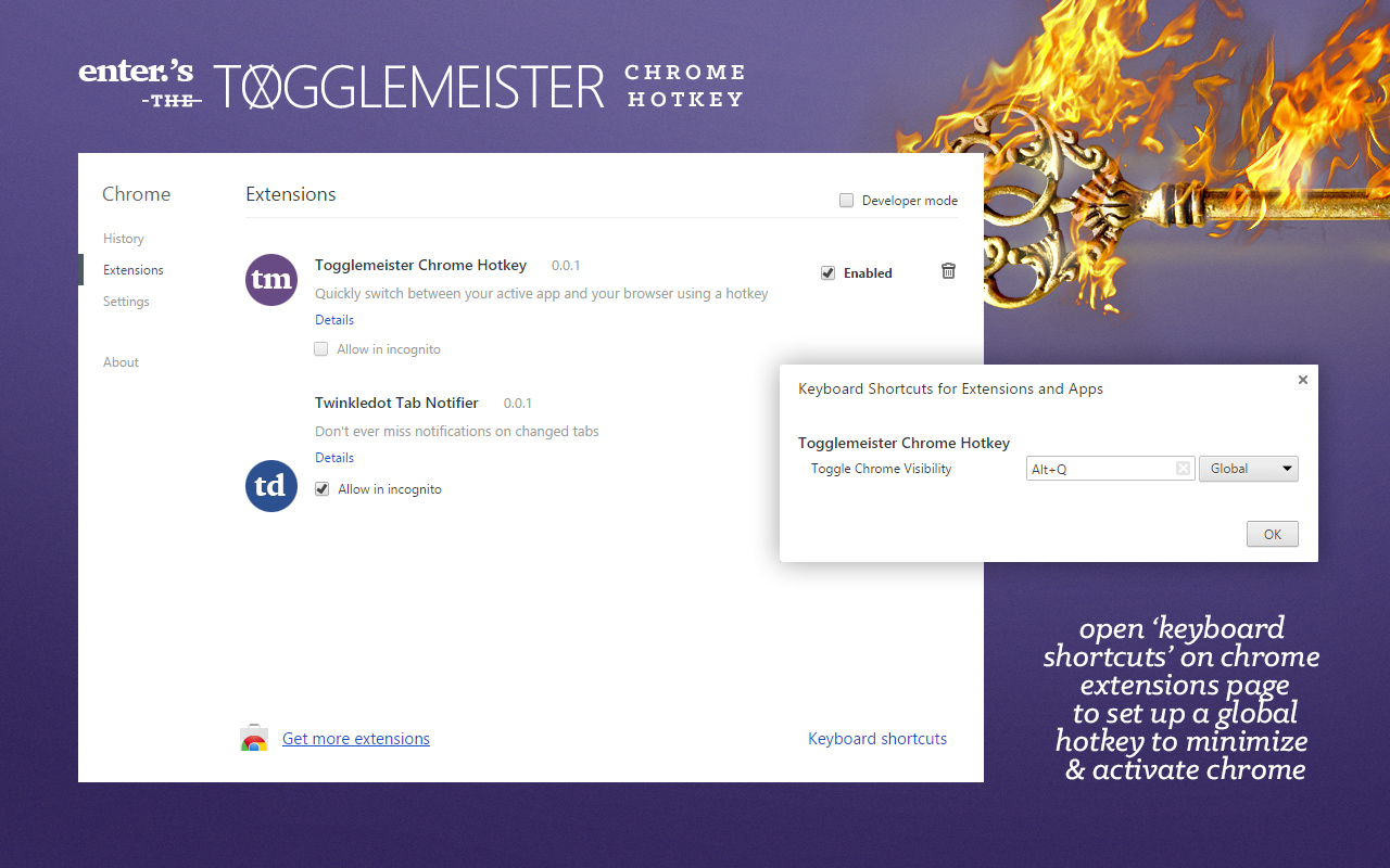 Togglemeister Chrome Hotkey Preview image 3