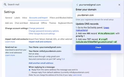 Custom Domain for Gmail