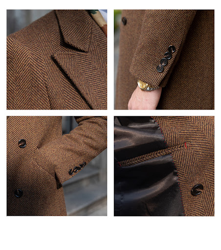 Title 2, Mens Vintage Wool Brown Denim Jacket. A Warm &...