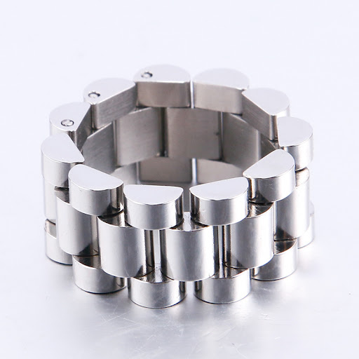 Title 3, Foldable Titanium Steel Ring for Men, Simple Wi...