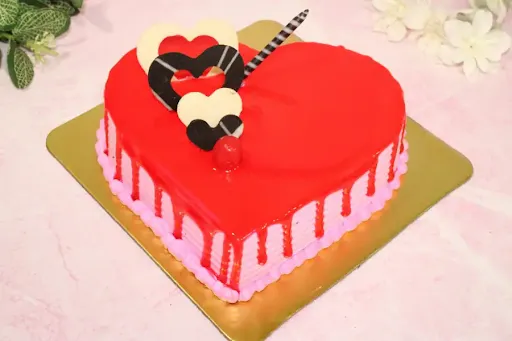 Strawberry Heart Cake