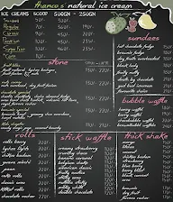 Thanco's Natural Ice Cream menu 3