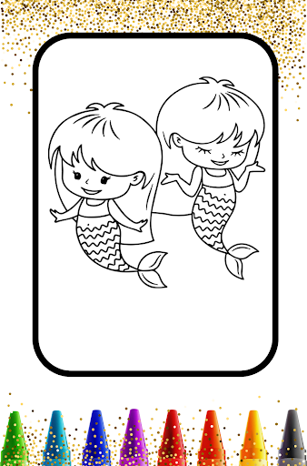 Mermaid Coloring Book Glitter