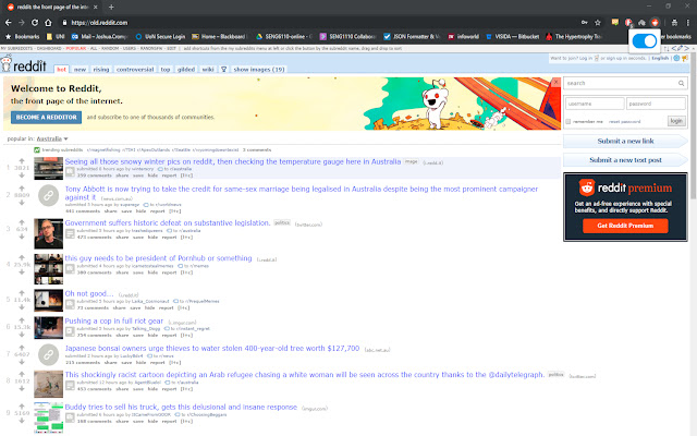 Forever Old Reddit chrome extension