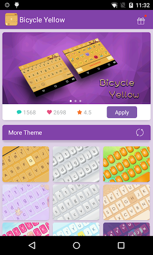 Emoji Keyboard-Bicycle Yellow