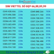 Sim Trả Trước 4G Viettel Số Dễ Nhớ Giá Rẻ Đăng Ký Được V120N 4Gb/Ngày, Đăng Ký Chính Chủ Dễ Dàng