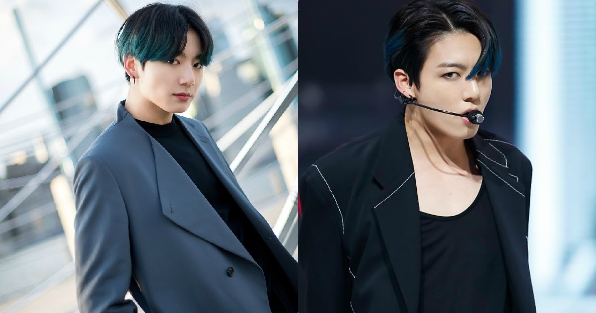 BTS Jungkook wearing a black suit - Wallpaper - K-POP STOCK