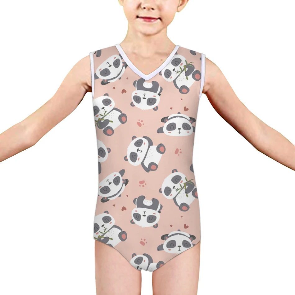 Panda Swimsuit Medium and Large Little Girl Summer One-piece Triangle Swimsuit Comfortable and stylish swimwear for sunn