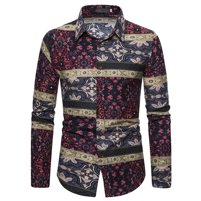 Stylish slim men's oversized shirt