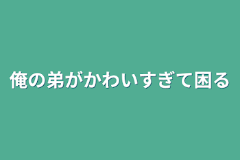 俺の弟がかわいすぎて困る