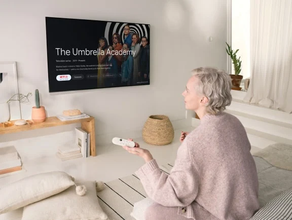 Google Chromecast 4th Generation with Google TV Streaming Media Player  (Snow, Sunrise and Sky)