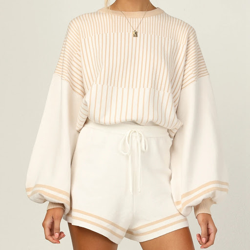 Title 6, New Lantern Sleeve Long Sweater Shorts Time Swe...