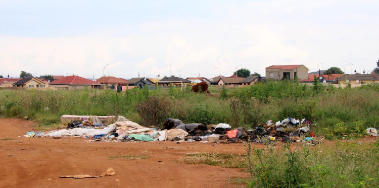 The site of the R9-million sports complex in Soweto funded by the National Lotteries Commission is used for dumping rubbish.