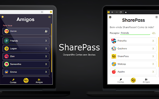 SharePass - Compartilhe Contas sem Senhas.