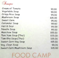 Food Camp menu 1