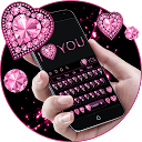 Pink Heart Diamond Keyboard 10001002 APK Descargar