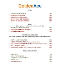 Golden Ace Bar & Grill menu 1