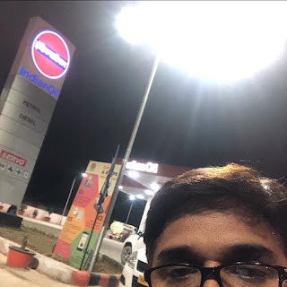 Ajay Gautam at Indian Oil Petrol Pump, Sector 62,  photos