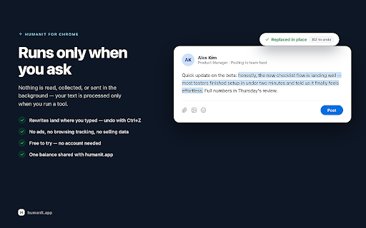 Humanit — AI Writing Assistant screenshot 5