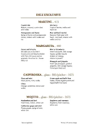 Indigo Delicatessen menu 1