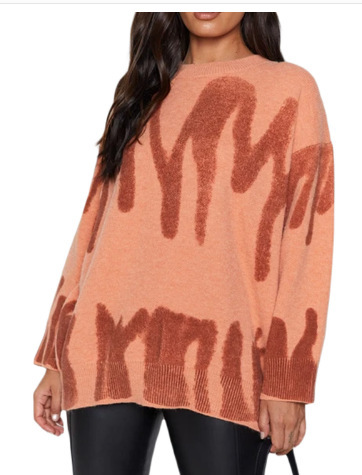 Title 6, Loose Printed Sweater Women Lazy Amazon Pullove...