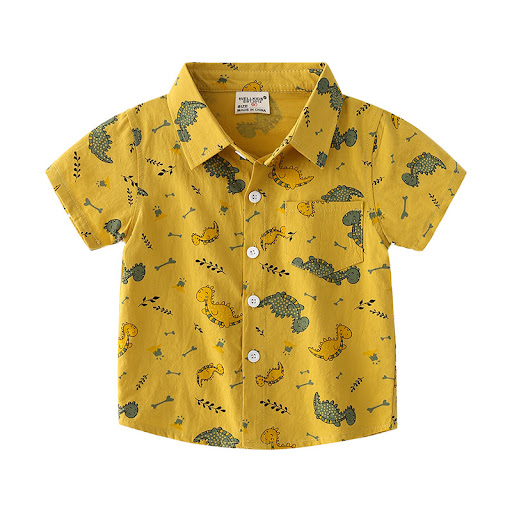 Title 5, Summer Boys Cotton Short-sleeved Shirt Soft Ca...