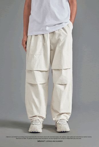 Title 8, Casual Loose Outdoor Solid Color Straight-leg P...