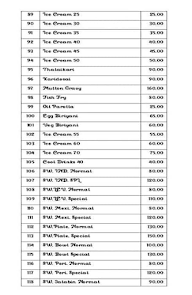 Surabhi Mess menu 4