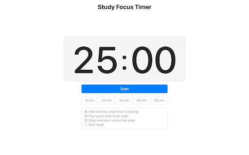 Study Focus Timer
