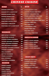 New Cathay Bar & Restaurant menu 1