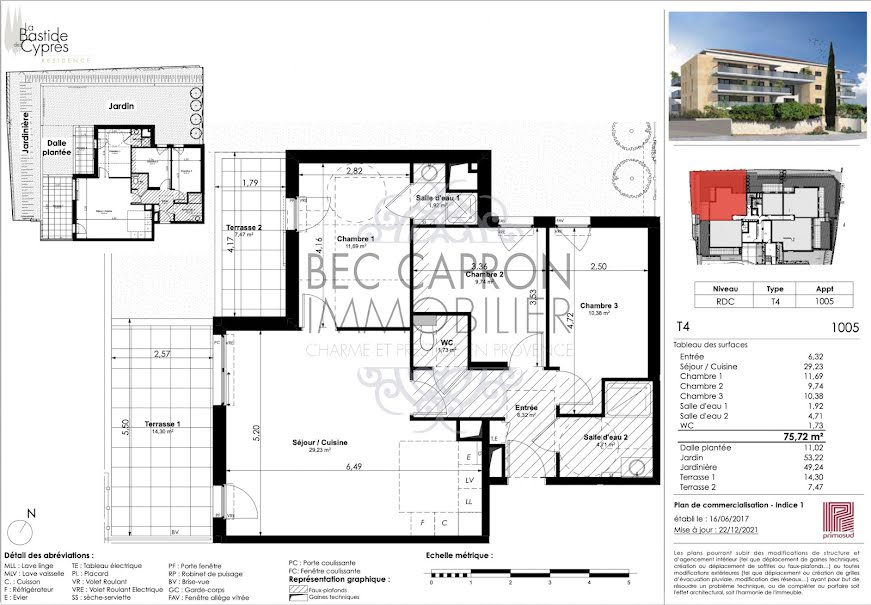 Vente appartement 4 pièces 75.72 m² à Aix-en-Provence (13090), 649 000 €